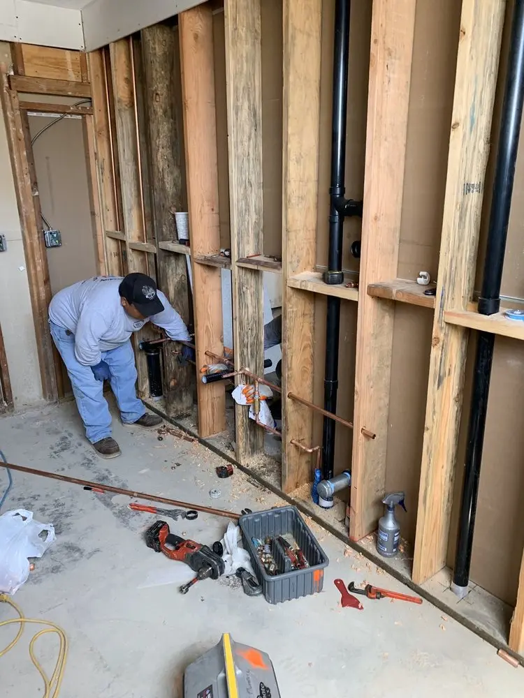 Commercial rough-in plumbing for Gas Line Repair in Goddard